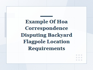 Example Hoa Letter Disputing Flagpole Placement