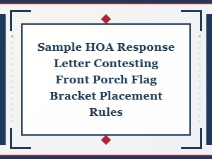Sample Hoa Response Letter Contesting Flag Bracket Rules